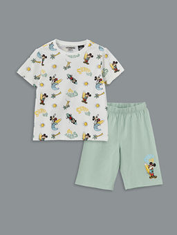 Mickey Mouse Bask?l? ?ortlu Pijama Tak?m