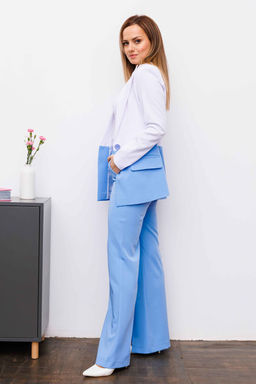 Костюм AURA 9196-170 голубой, белый  фото 4