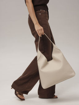 Кожаная сумка Michele DBR 31156 светлый крем  фото 3