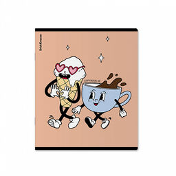 АКЦИЯ Цена за 5 шт. Тетрадь общая ученическая ErichKrause Yummy, 48 листов, клетка, матовая ламинация+выборочный УФ-лак_MIX-PACK