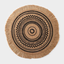 Цена за 10 шт. Салфетка сервировочная Африка, d=35 см, цвет чёрный - Simaland фото 5