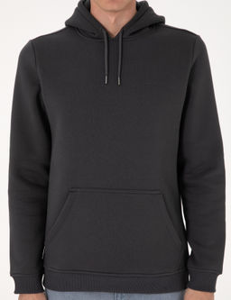 Antrasit 2 _plik Regular Fit __i Polarl_ Kap__onlu Basic Sweatshirt