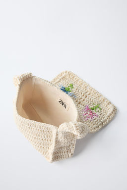 FLORAL CROCHET CROSSBODY BAG - Zara фото 4