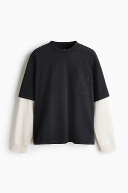 Camiseta de algod?n dise?o layering Oversized Fit - H&m фото 2