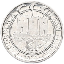 Монета 1 лира 1977 года Сан-Марино ФАО