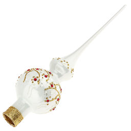 Елочная игрушка верхушка стеклянная Княжеская, ручная художественная роспись, подарочная упаковка (Россия) - Домашняя мода фото 2