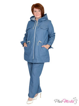 Парка с капюшоном Модель №925 размеры 44-84 - Plusmoda фото 4