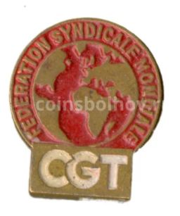 Значок Всемирная Федерация профсоюзов CGT