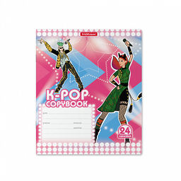 Цена за 10 шт. Тетрадь школьная ученическая ErichKrause K-POP, 24 листа, линейка (в плёнке по 10 шт.)_MIX-PACK  фото 4