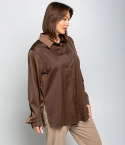 Рубашка #ОКТ085005, коричневый