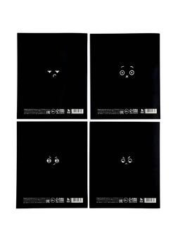 Цена за 4 шт. Тетрадь в клетку, 36 л., А5, на скрепке, блок №1 Черные тетради МИКС - Artfox study фото 4