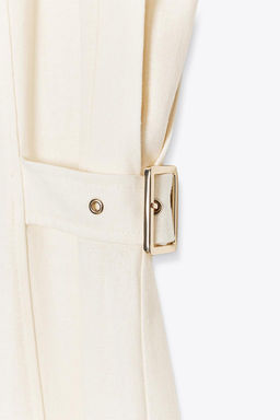 MIDI DRESS WITH BELT LOOPS IN A LINEN BLEND - Zara фото 8