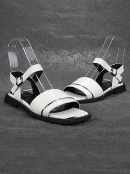 08-PEY183-1 WHITE Босоножки женские (натуральная кожа)