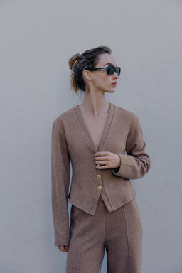 CHAQUETA SOFT BOTONES / Mocha - Zara фото 3