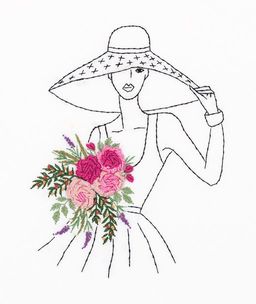 Набор для вышивания PANNA Живая картина JK-2171 Дама в шляпке 15 х 18 см