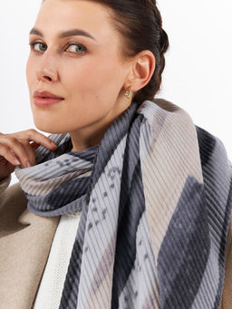 Большой, мягкий, тонкий и очень нежный двусторонний палантин с рисунком - Tantino фото 5