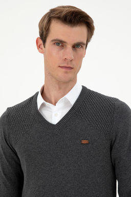 Мужской свитер антрацитового меланжа - U.s. polo assn фото 2