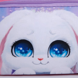 Сумка детская текстильная, 2 кармана, 22х14х6см, Зайка с цветами - NAZAMOK KIDS фото 5