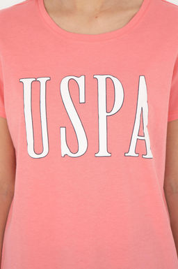 Женская неоново-розовая футболка с круглым вырезом - U.s. polo assn фото 14