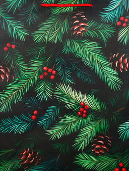 Цена за 2 шт. Пакет подарочный новогодний ламинированный, «Шишки», 33×10×42.5 см