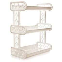 Полка для ванной пластмассовая "Прямая" 32х17х42см, 3-х ярусная, навесная (Россия)