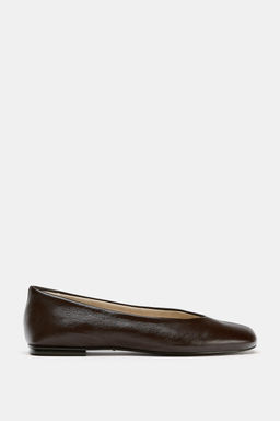 LEATHER BALLET FLATS LIMITED EDITION - Zara фото 4