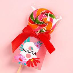 Леденец на палочке 8 марта, 15 г - Фабрика счастья фото 5