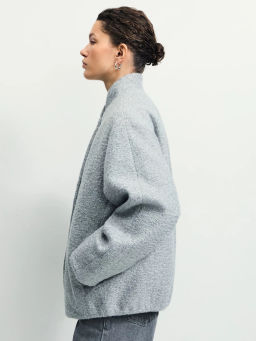 Куртка оверсайз из пальтовой ткани / Zarina  фото 6