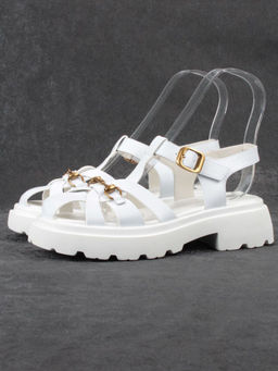 08-PEAG54-1 WHITE Босоножки женские (натуральная кожа) - Фабричный китай фото 4
