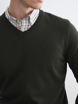 V Yaka Erkek Triko Kazak