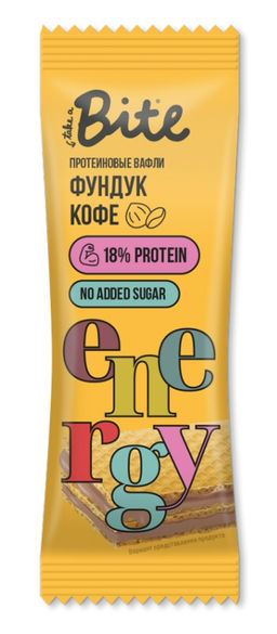 Вафли протеиновые Bite Фундук - кофе 35г - Take a Bite фото 2