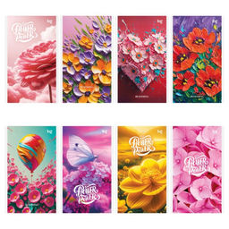 Цена за 3 шт. Блокнот А6 24л. на скрепке "Яркие цветы" ("BG", Б6к24_64023)