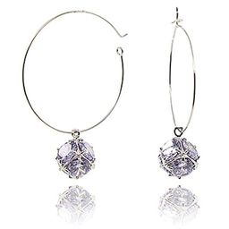 Серьги Созвездие камень фианит аметист светлый - Agat77 фото 2