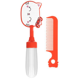 Расчёска детская, щётка для волос в наборе с погремушкой «Мяу», МИКС