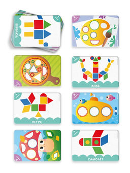 Настольная игра «Весёлые фигуры», развивающая, 55 карт, 3+