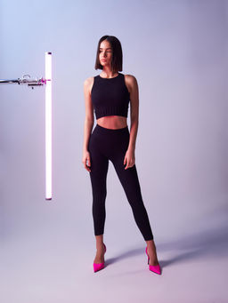 Черный кроп-топ - Incity фото 2