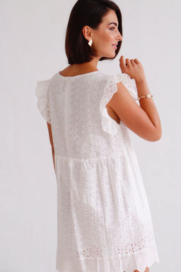 Martichelli Платье летнее хлопковое белое  фото 9