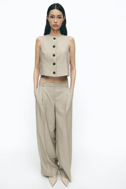 STRIPED HERRINGBONE WAISTCOAT