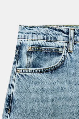 JEANS Z1975 BARREL TIRO MEDIO RAYA PLANCHADA / Azul medio - Zara фото 10