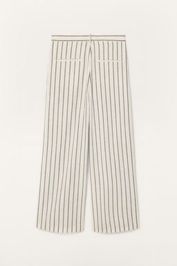 LIMITED EDITION STRIPED LINEN BLEND TROUSERS - Zara фото 5