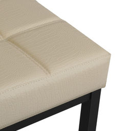 Стул барный «Клик Мебель. ЛОФТ - 1», со спинкой, искусственная кожа, цвет чёрный/ молочная рептилия