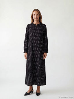 F?rf?rl? Dik Yaka Ta?l? A Kesim Elbise