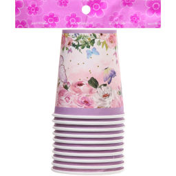 Стакан бумажный 0,2л в наборе 10 шт "Волшебные бабочки"