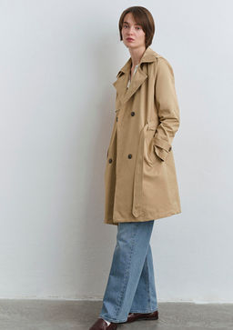 Kahverengi Trenckot - Mavi фото 2