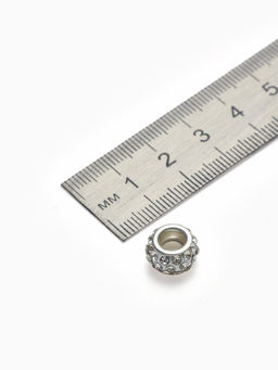 Цена за 5 шт. Шарм бусина «Шамбала» монпансье, для творчества, белые