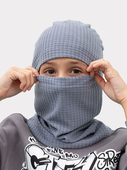 Шапка-балаклава детская в сером цвете - Mark formelle фото 10