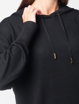 VILATTE / Худи тонкой вязки из пряжи с шерстью мериноса  фото 2