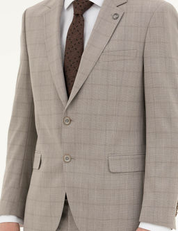 A__k Kahverengi Slim Fit Tak_m Elbise