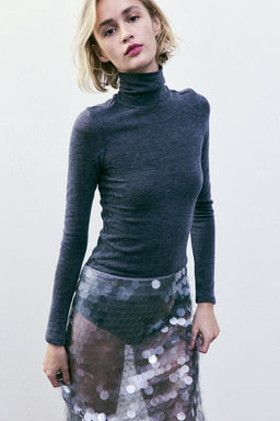 Falda midi de lentejuelas - H&m фото 2