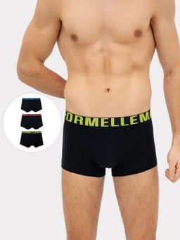 Трусы мужские боксеры мультипак (3 шт.) в черном цвете черный-3 411215-3